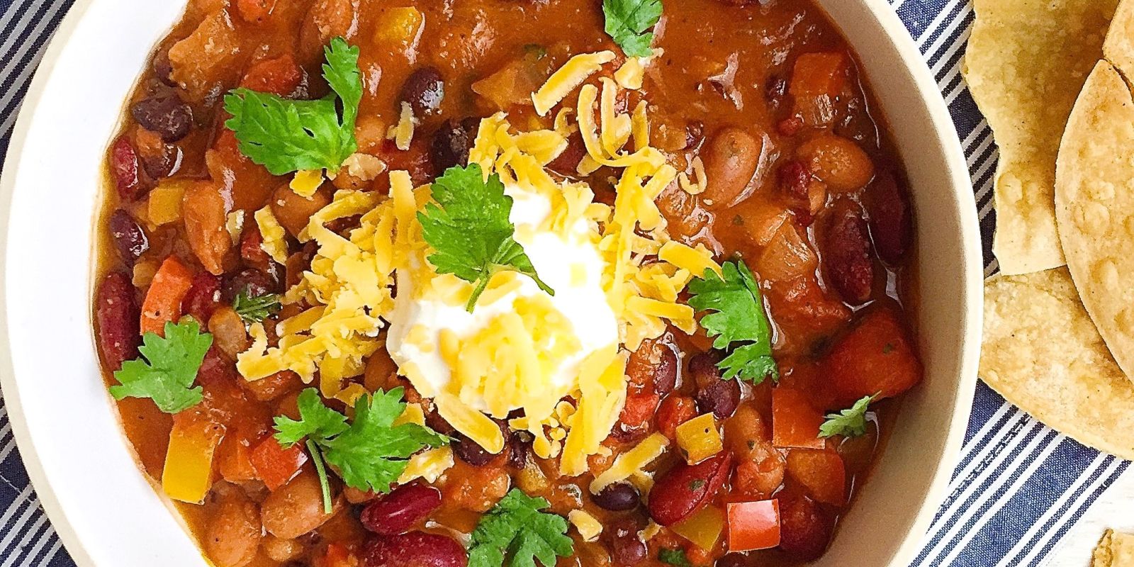 Best Vegetarian Chili with Tortilla Crisps RecipeHow to Make