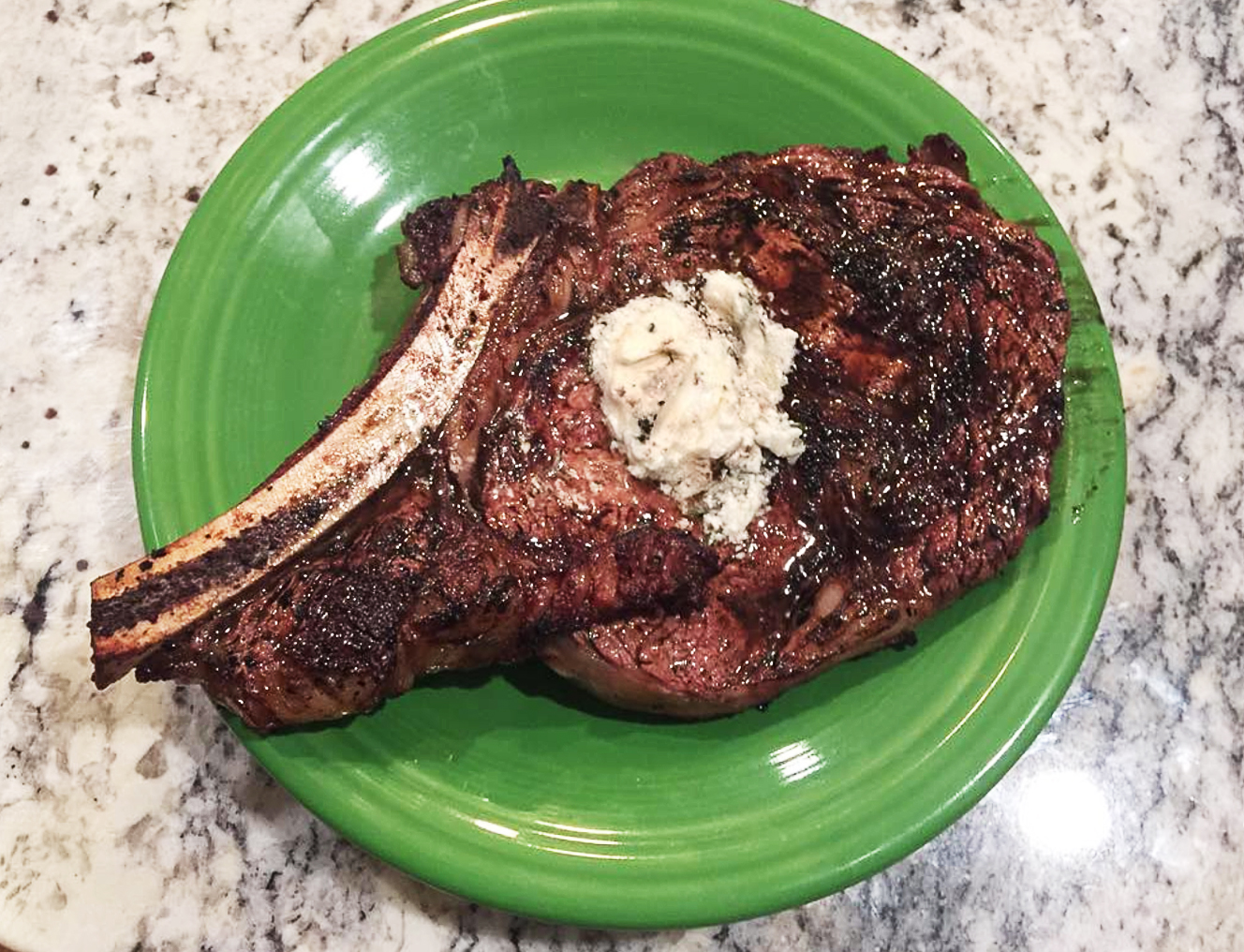 Best BoneIn Rib Eye with Goat Cheese and Rosemary RecipeHow to Make