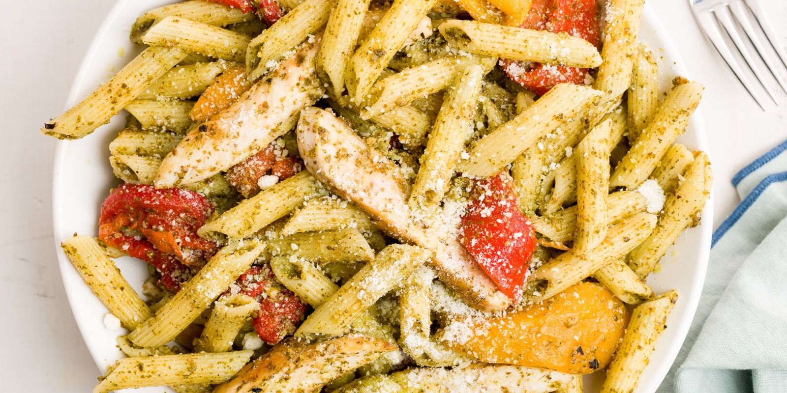 Best Trader Joe's Pesto Penne with Chicken Recipe How to Make Trader