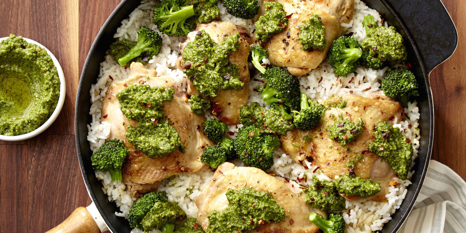 Best Chicken and Rice with Broccoli Pesto Recipe How to Make Chicken