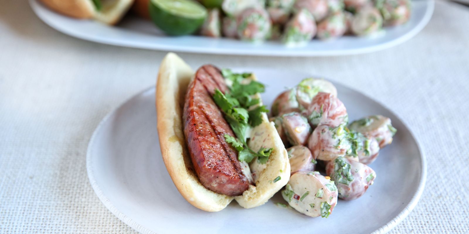 Best Grilled Kielbasa Dogs with ChiliLime Potato Salad Recipe
