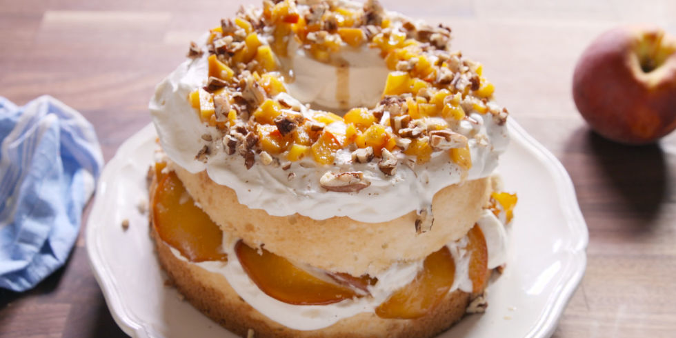 Angel Food Dump Cake With Peaches Angel Food Dump Cake With Peaches