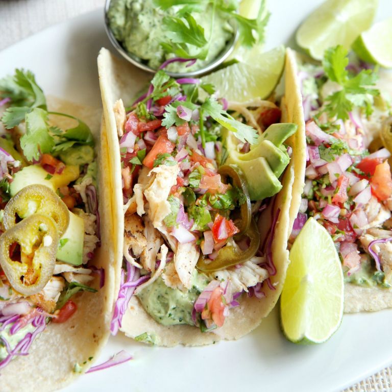 Best Grilled Chicken Tacos with Avocado Crema Recipe