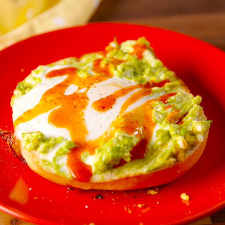 Avocado Bagel Egg in a Bagel