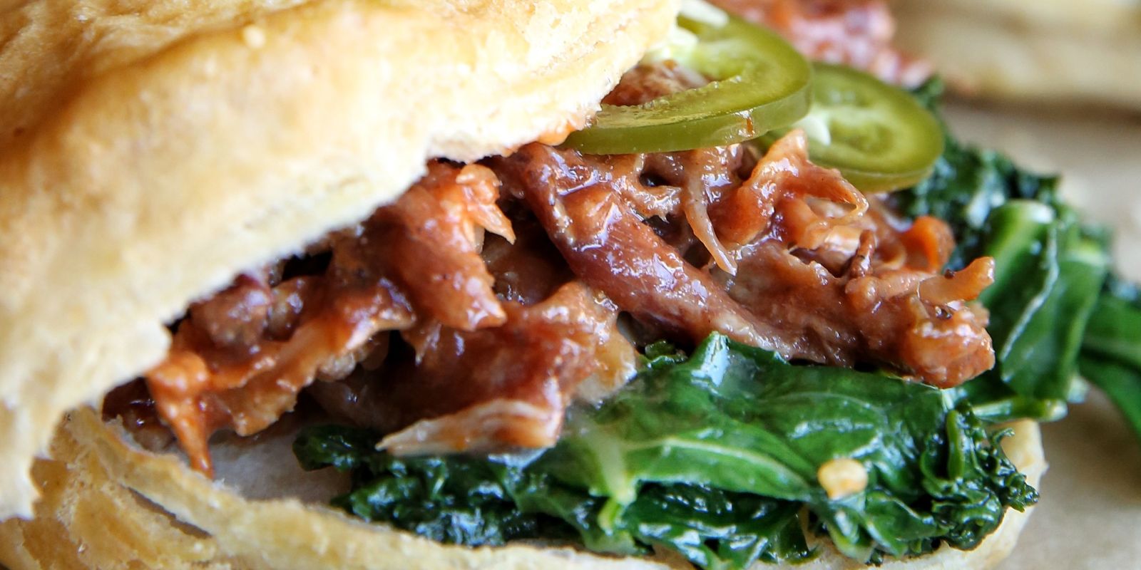 Best Pulled Pork and Kale Biscuit Sandwiches Recipe How To Make
