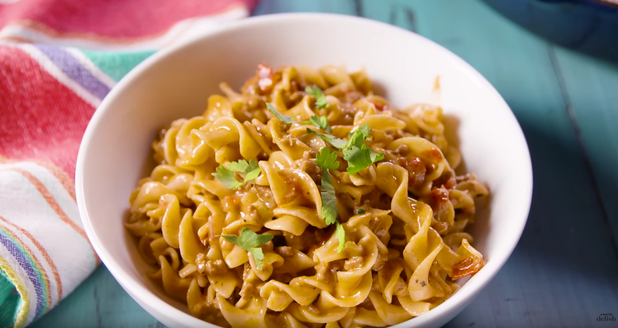 Best Cheesy Taco Noodles Recipe Delish