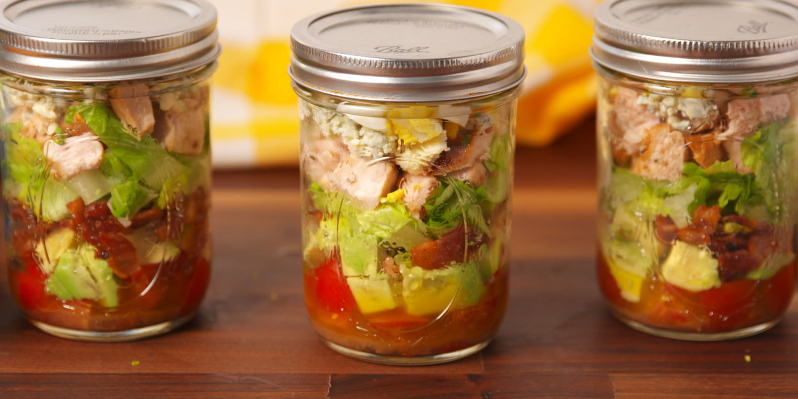 Cooking Cobb Salad In A Jar Video — Cobb Salad In A Jar Recipe How To Video