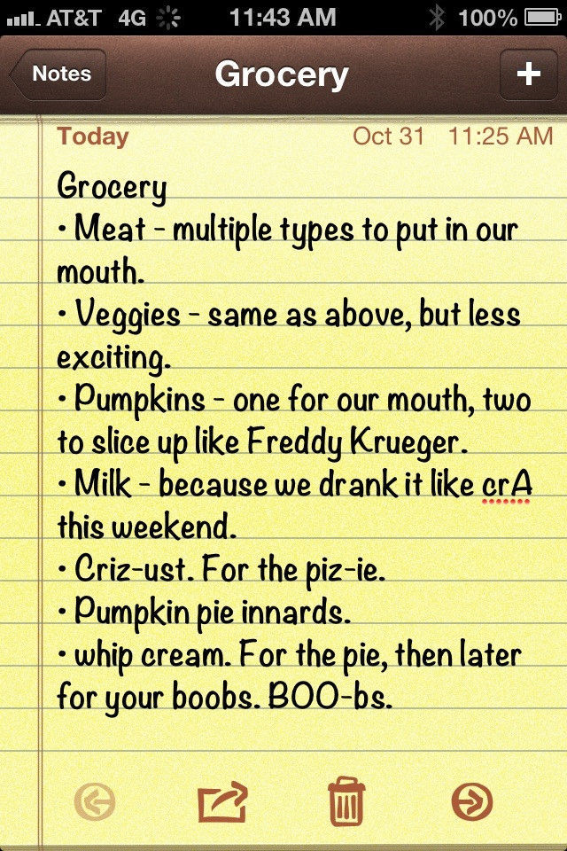 make a grocery list