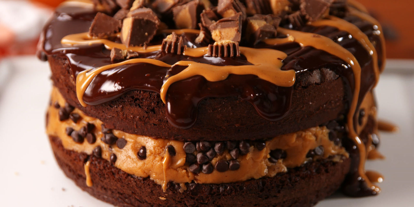 Brownie Cake With Peanut Butter Frosting Brownie Cake With Peanut Butter Frosting