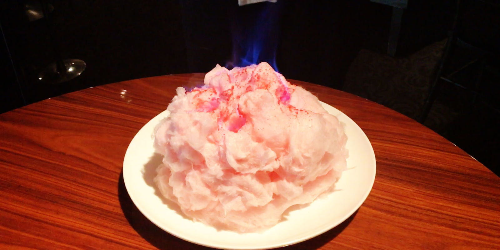 This Flaming Cotton Candy Dessert Is The Perfect Way To Celebrate The