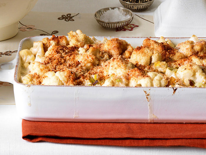 Cauliflower, Leek, and Parmesan Gratin Recipe