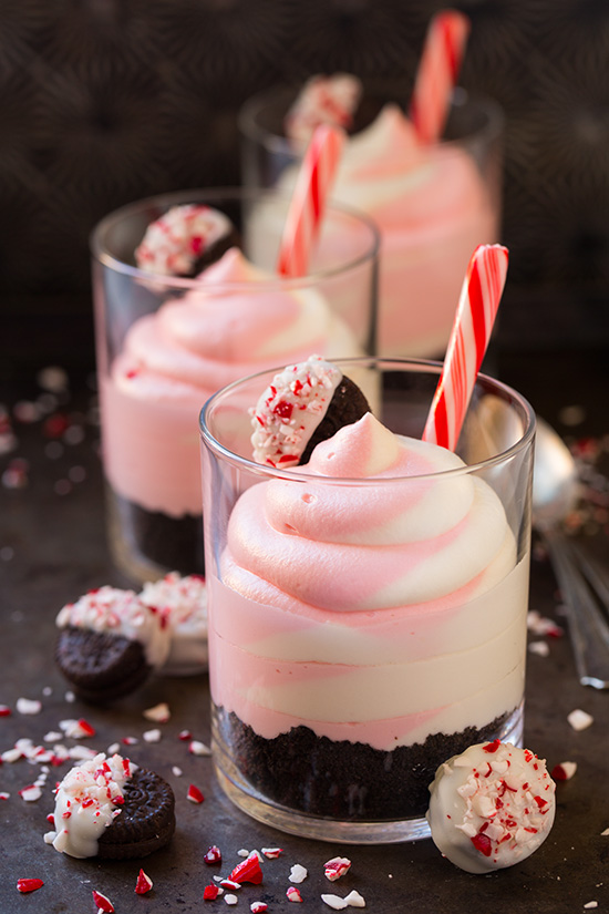 Mini Christmas Desserts Holiday Dessert Recipes No Bake Peppermint White Chocolate Cheesecake