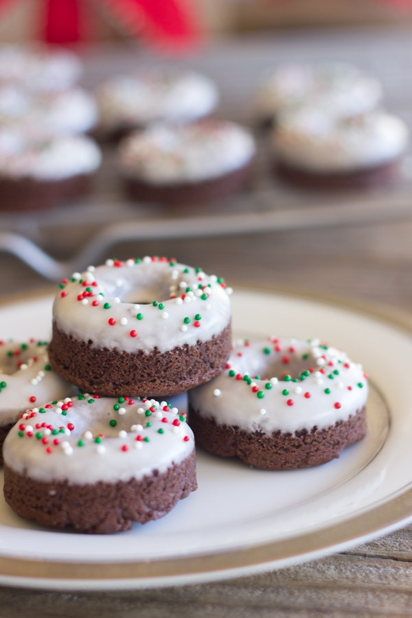 Mini Christmas Desserts Holiday Dessert Recipes Mini Iced Chocolate Donut Cookies