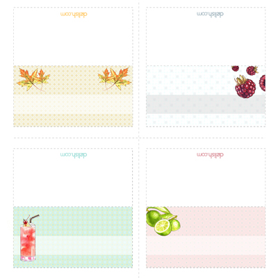 dinner name card template