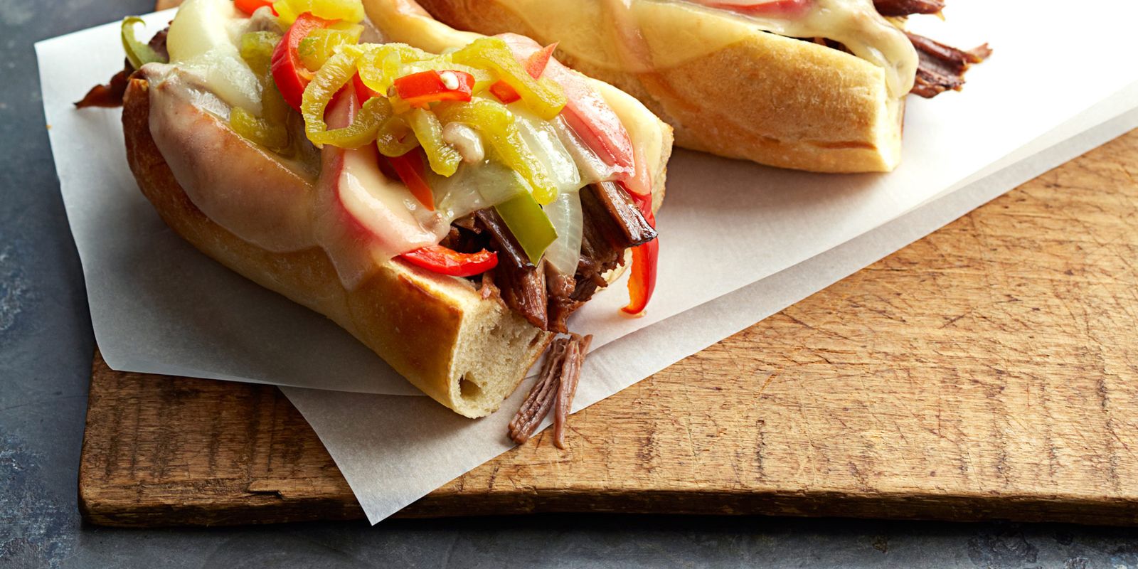 Philly Style Pulled Beef Sandwiches Recipe