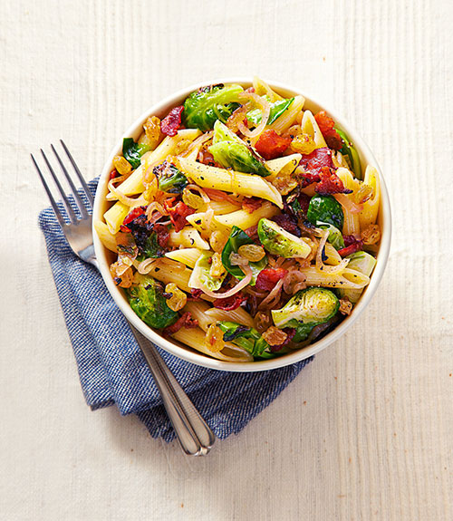 Bacon and Brussels Sprout Penne Recipe